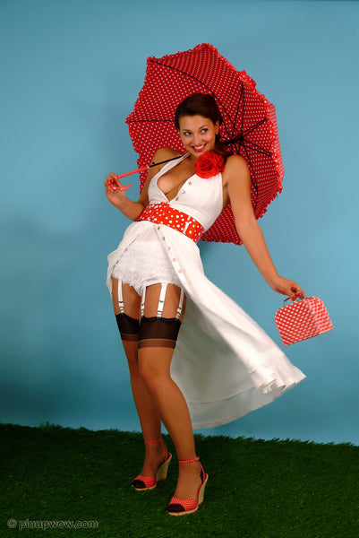 Amiee in Polka Dot Display  (photoset)