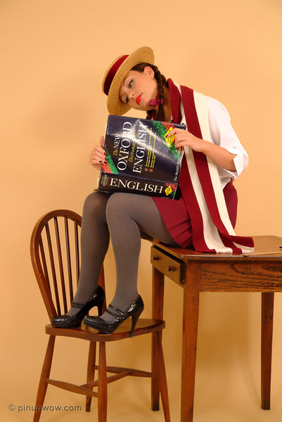 Pin-Up glamour photo of Carla in Class Act - carla, soft girl, soft girl era, pinup wow